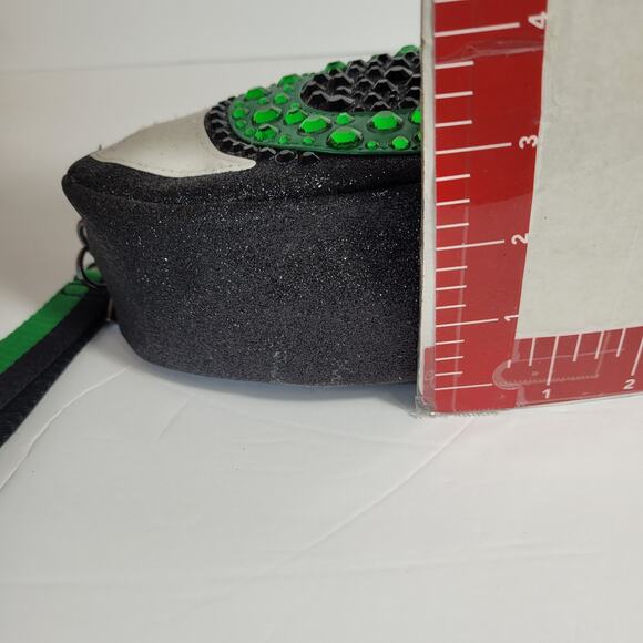 Bath & Body Works Eyeball Clutch Glittery Black Green Gems Cosmetic Bag NWT - Picture 10 of 11